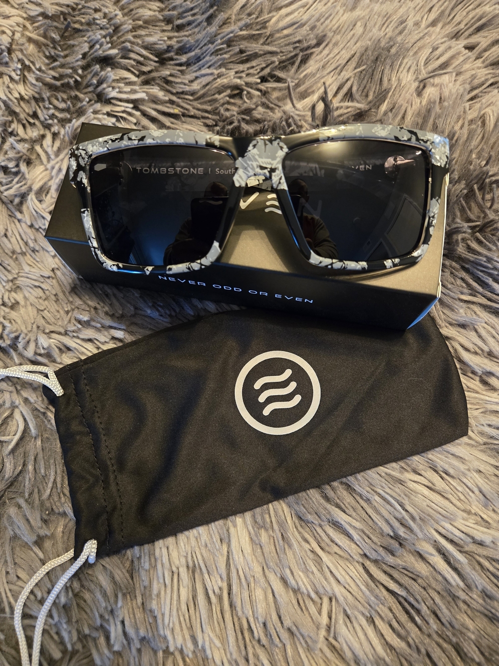 Neven Tombstone Men’s  Black & Grey Tortise Print Sunglasses (New!)